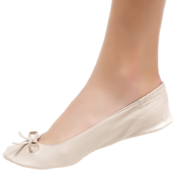 Nude Foldable Flats Rollable Ballet Slippers Cinderollies